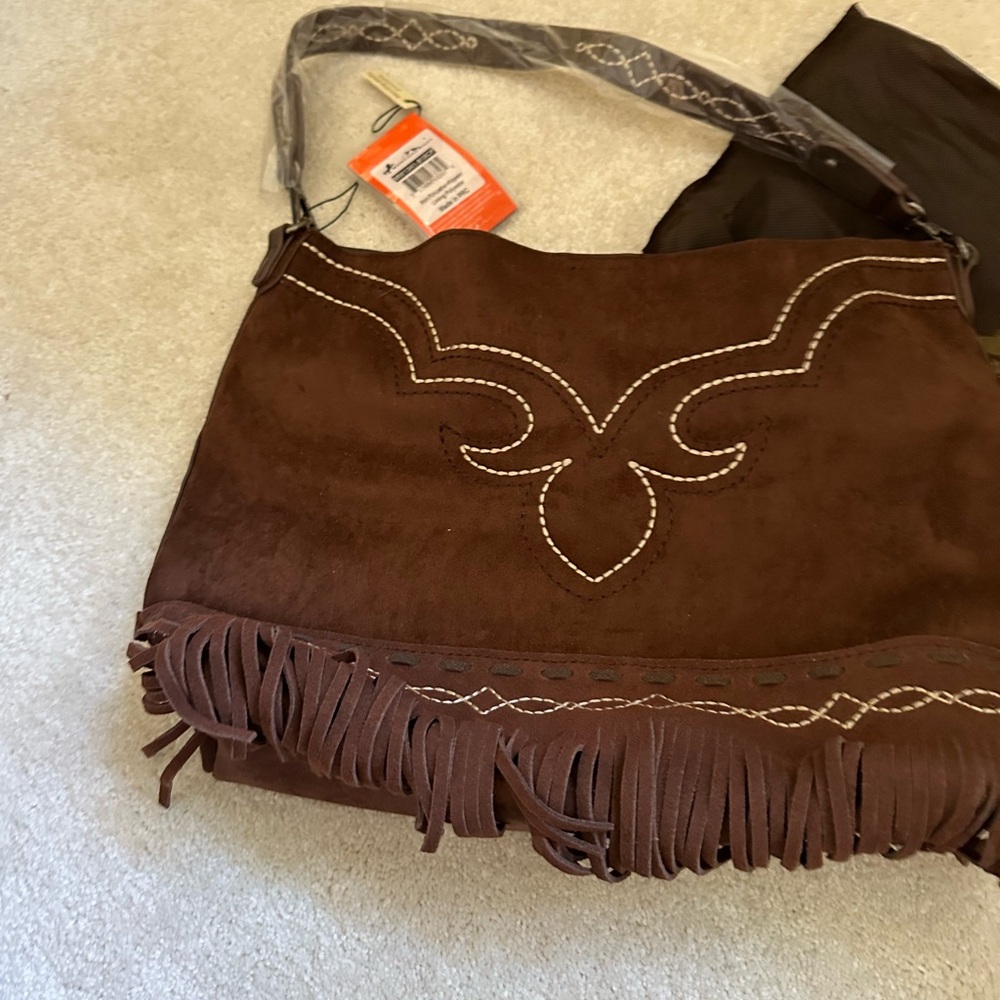 Montana West Chocolate Fringe Hobo Bag - Picture 3 of 5